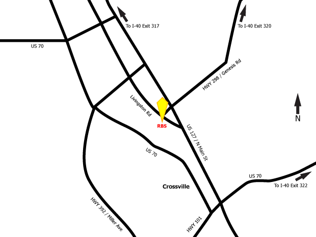 A map for directions to RBS